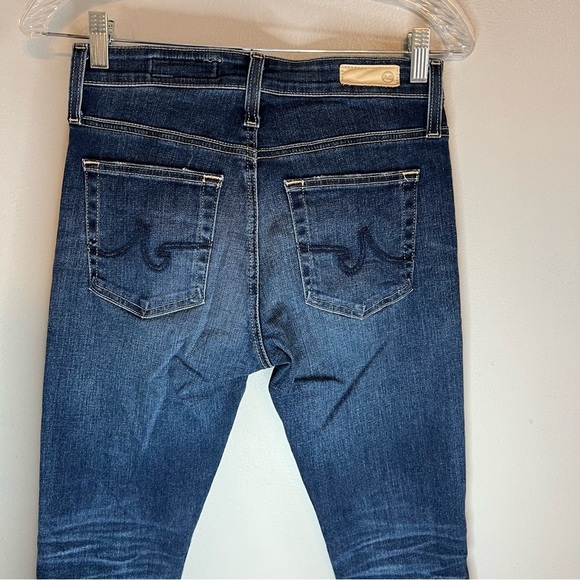 AG Womens High Rise Skinny Ankle Jeans Denim Dark Wash Sz 26 - Picture 10 of 12